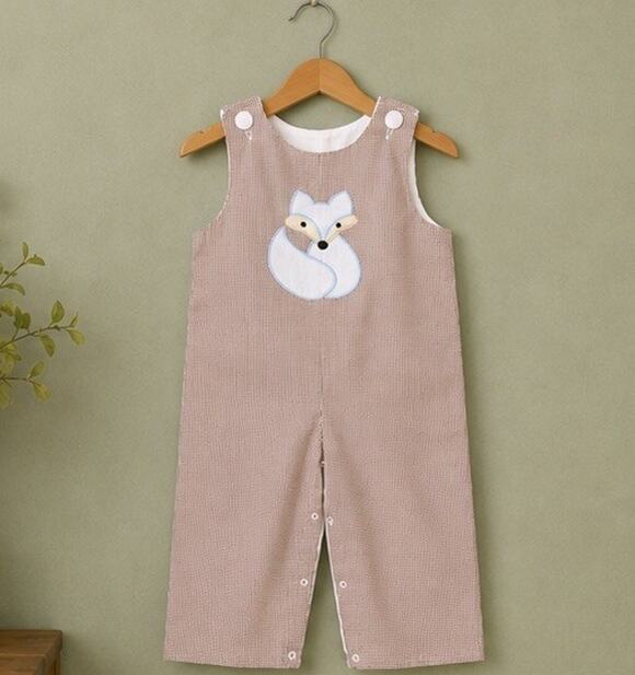 Stellybelly Other - Stellybelly Fox Applique Jon Jon/Longall/Romper 3T Vintage